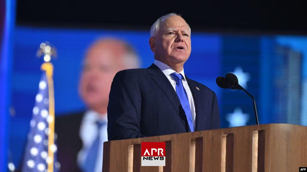 APRNEWS: Tim Walz accepte sa nomination pour la vice-présidence des Etats-Unis