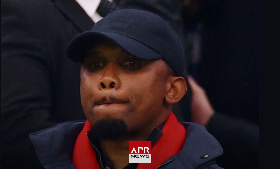 APRNEWS: Eto&rsquo;o explose de colère en tribunes lors de Maroc-Cameroun !